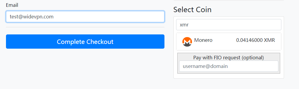 How to pay with Monero (xmr) for Widevpn?