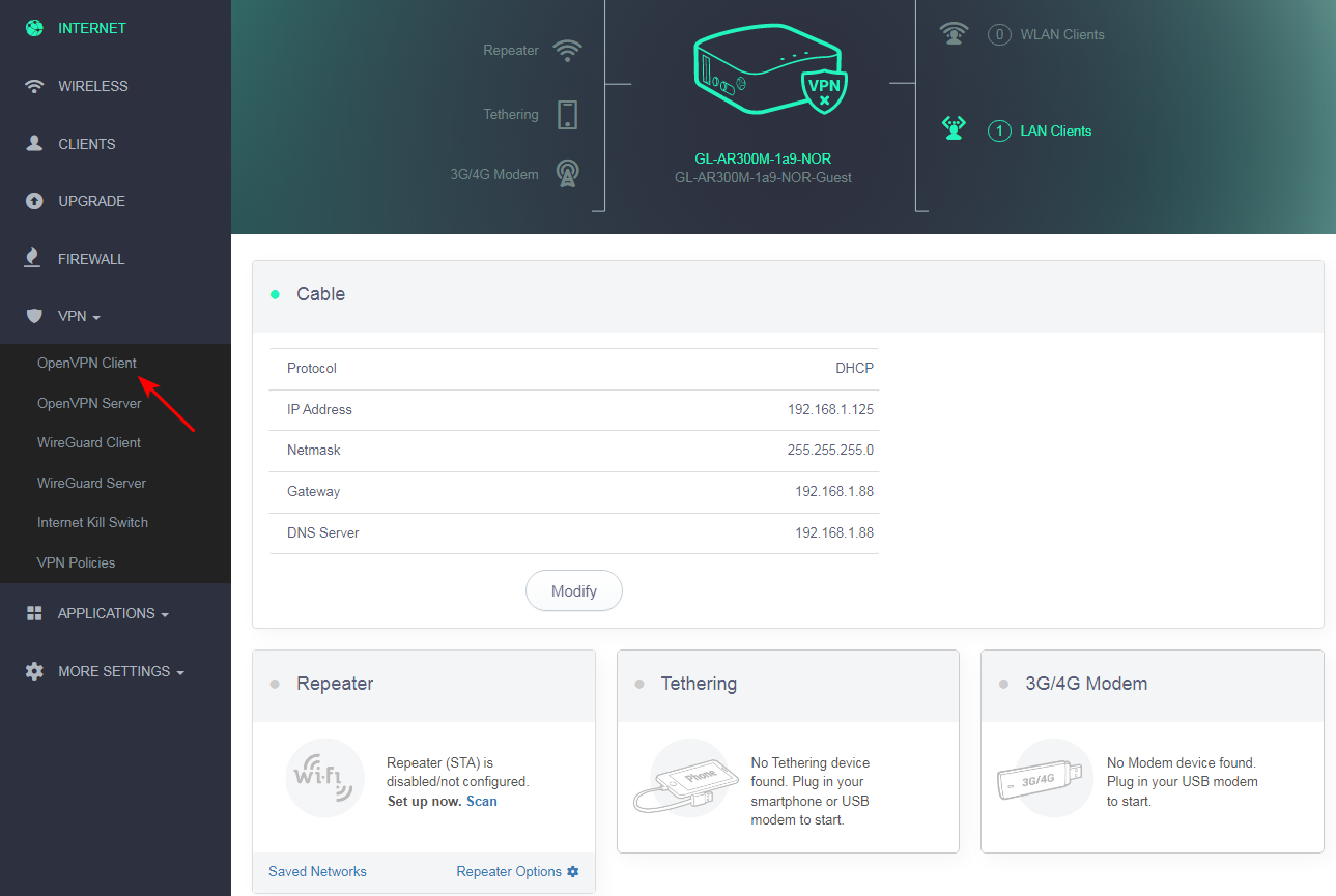 How to Set Up widevpn OpenVPN on GL.iNet Router