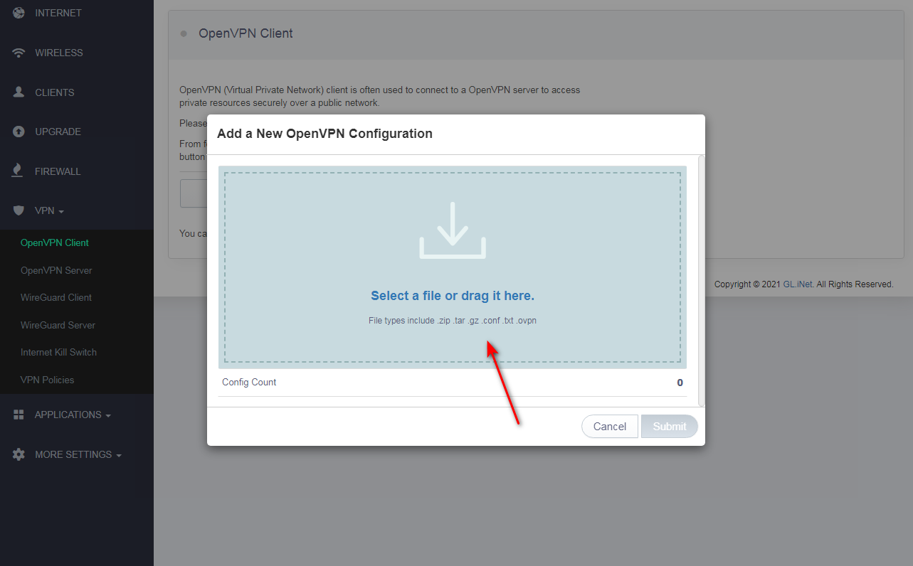 How to Set Up widevpn OpenVPN on GL.iNet Router